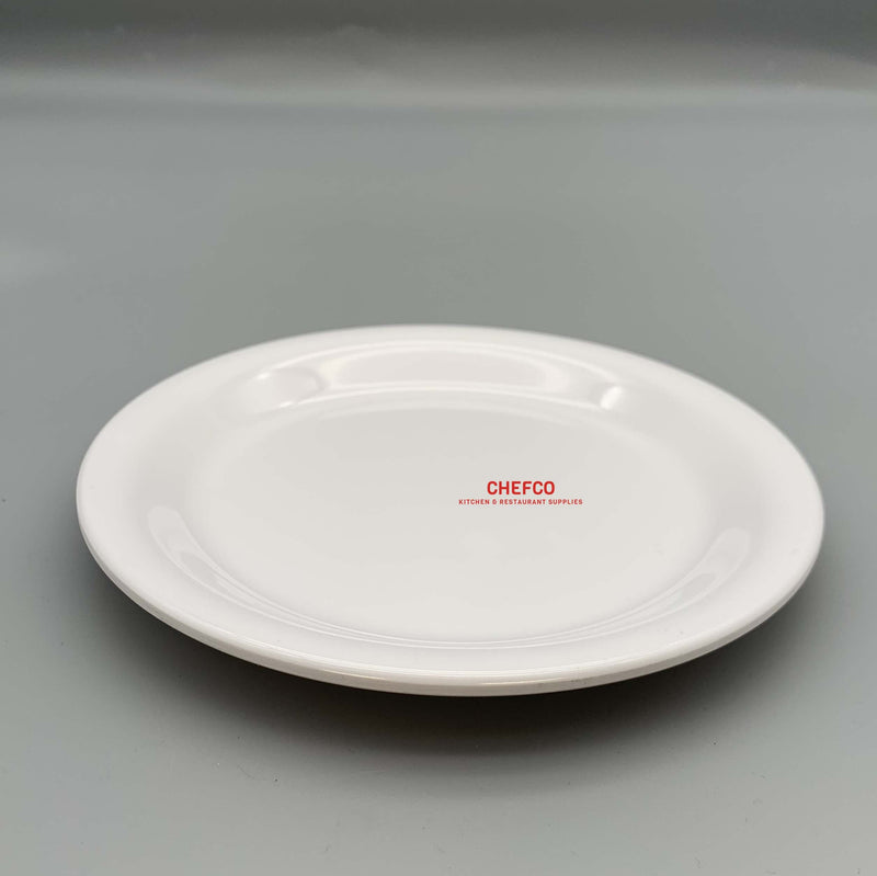 White Classic Round Melamine Plate (P873)