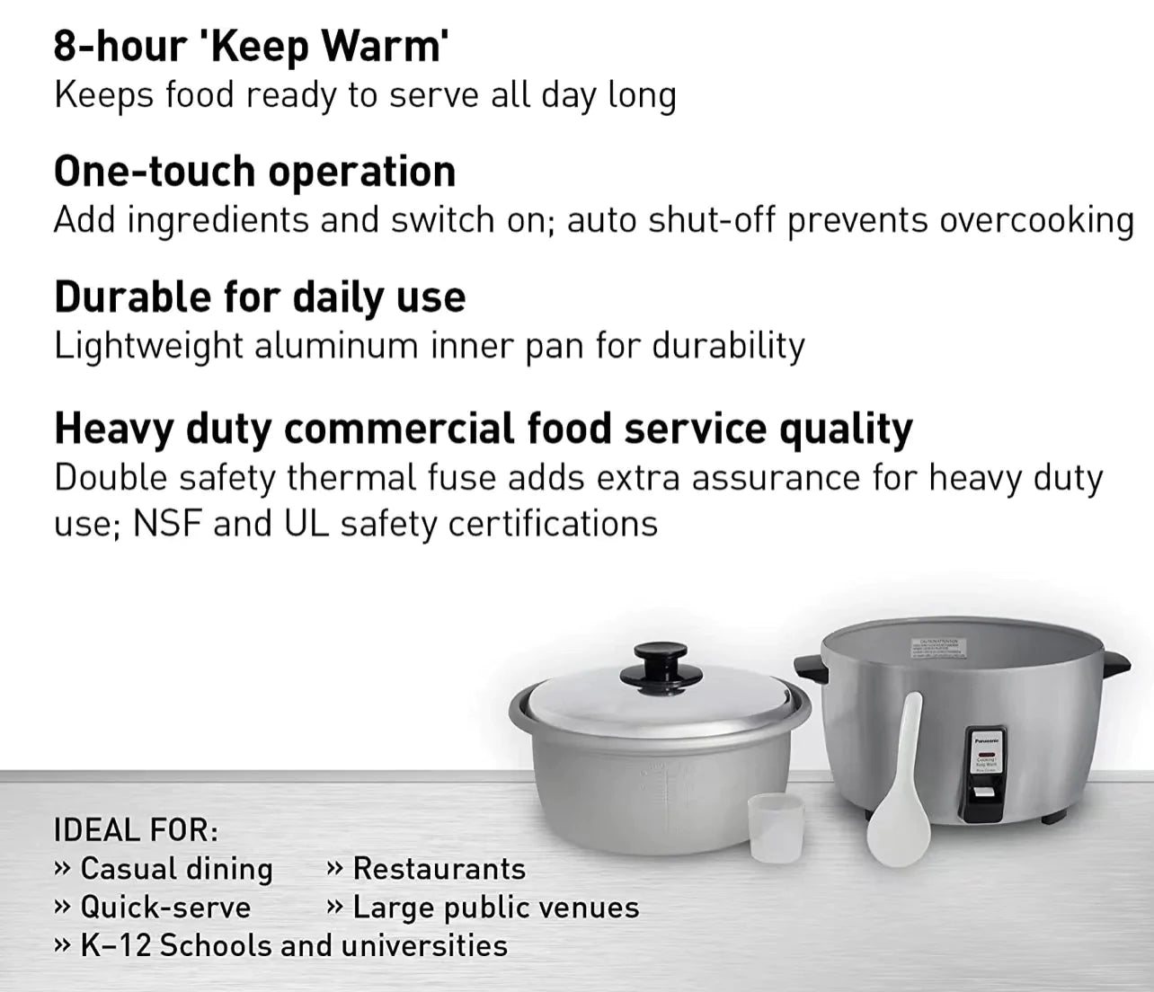 Panasonic 40 cups, SR-GA721 Commercial Rice Cooker - Chefcoca