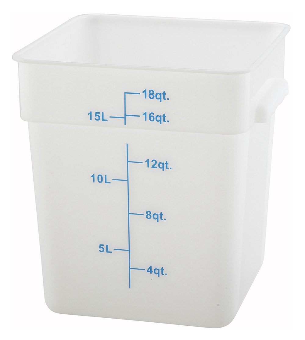 White Polypropylene Square Food Storage Container