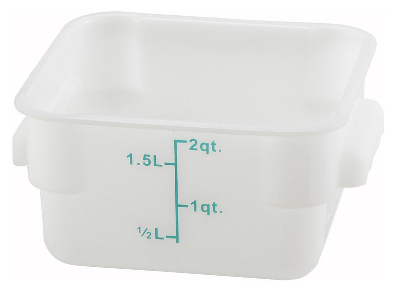 White Polypropylene Square Food Storage Container
