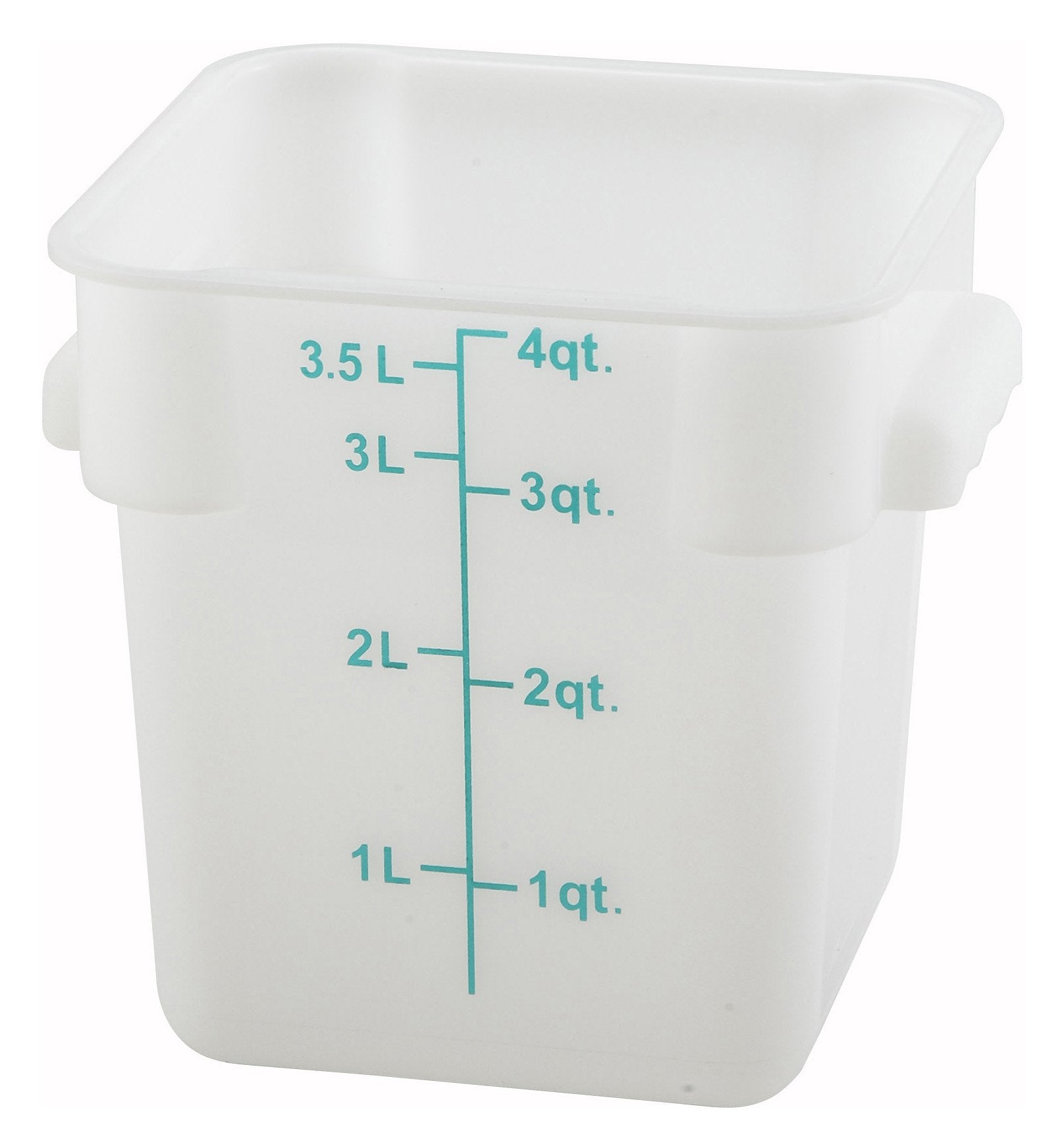 White Polypropylene Square Food Storage Container