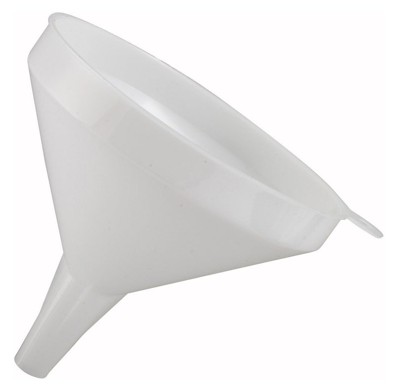 Winco White Plastic Funnel (4" - 6.25" Diameter)