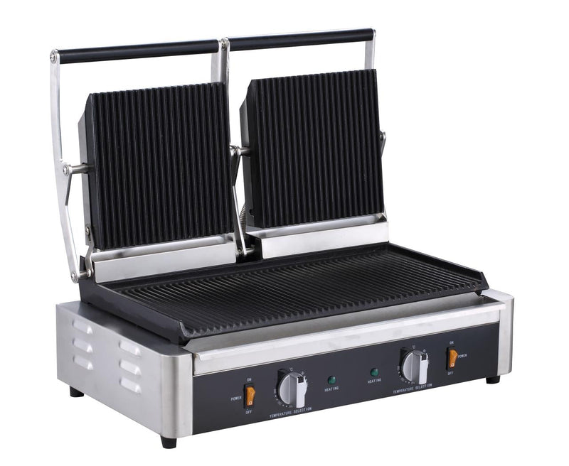 Countertop Double Panni Grill (Grooved Top and Bottom)