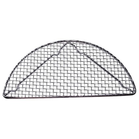 Chrome Plated Footed Half-Moon Cooling Rack/Pan Grate for Steam Table Pan (8" x 4")