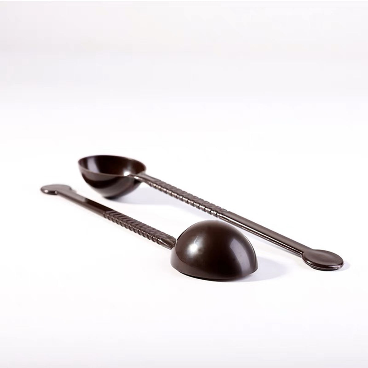 Plastic Utility Spoon With Long Handle, 8" Brown