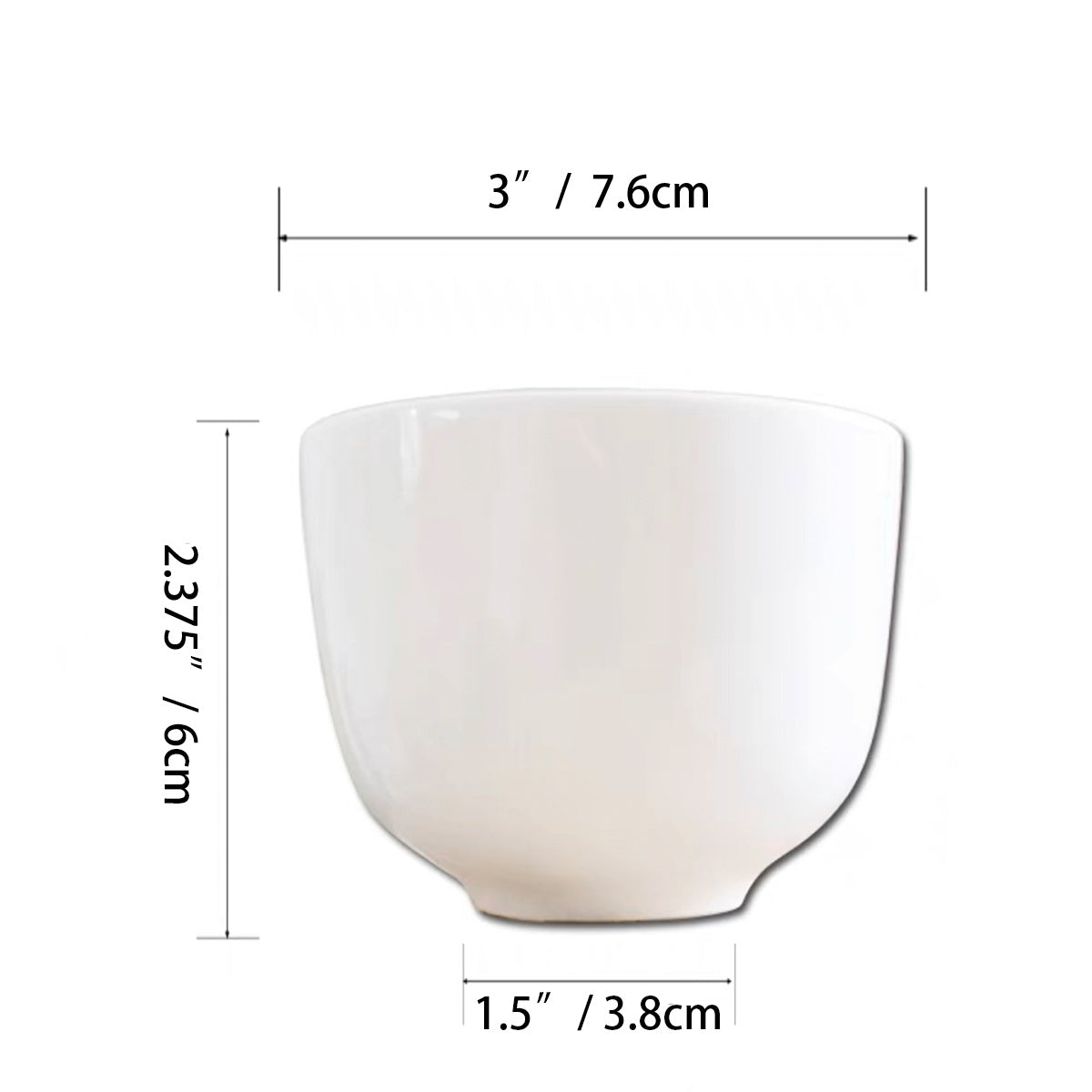 Medium White Ceramic White Tea Cup