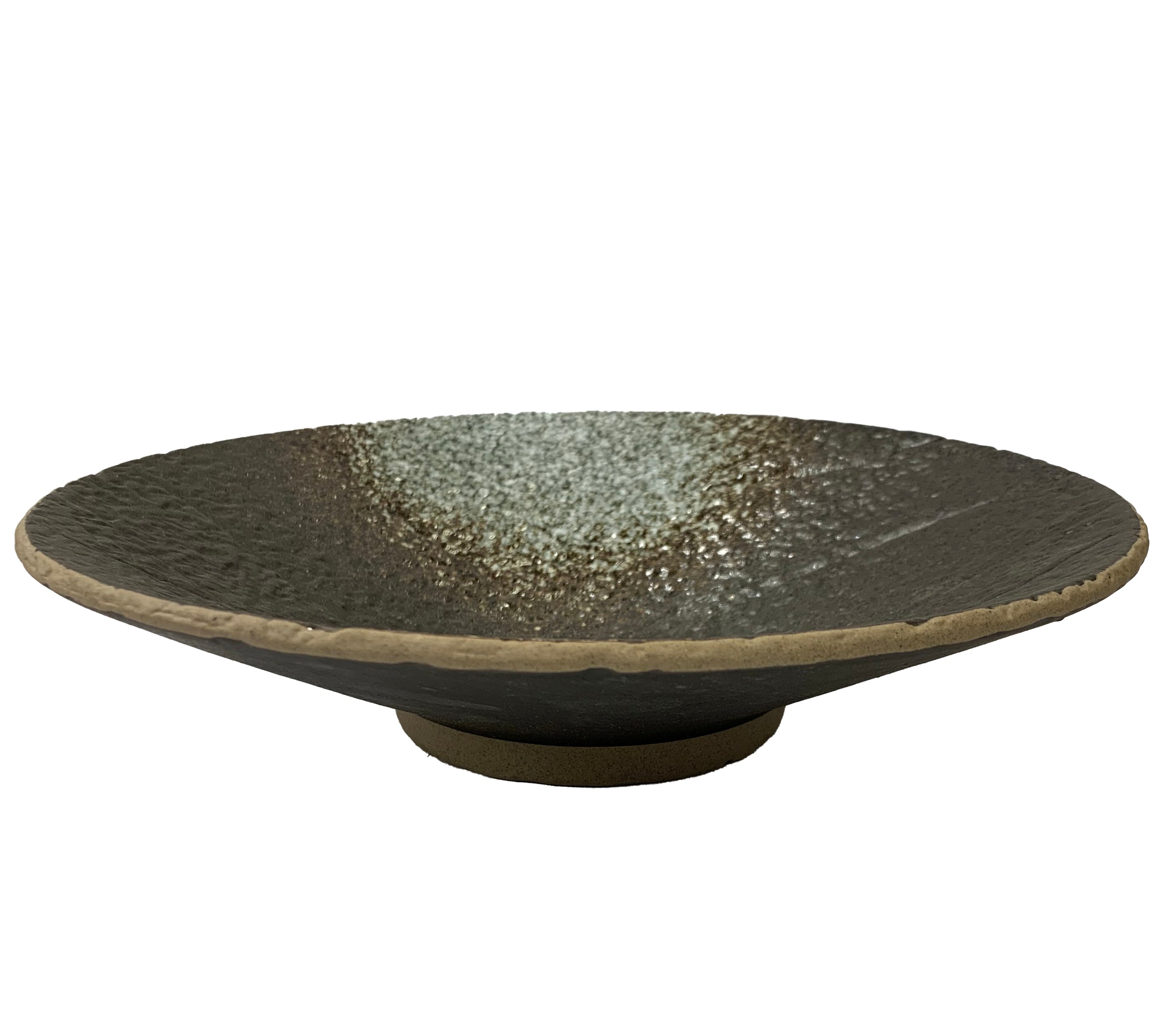 Slate and Sage Matte Shallow Bowl