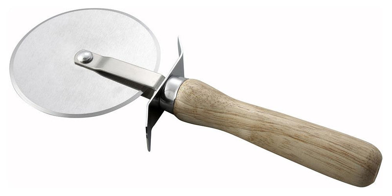 Rotary 4" Diameter Pizza Cutter with Wooden Handle