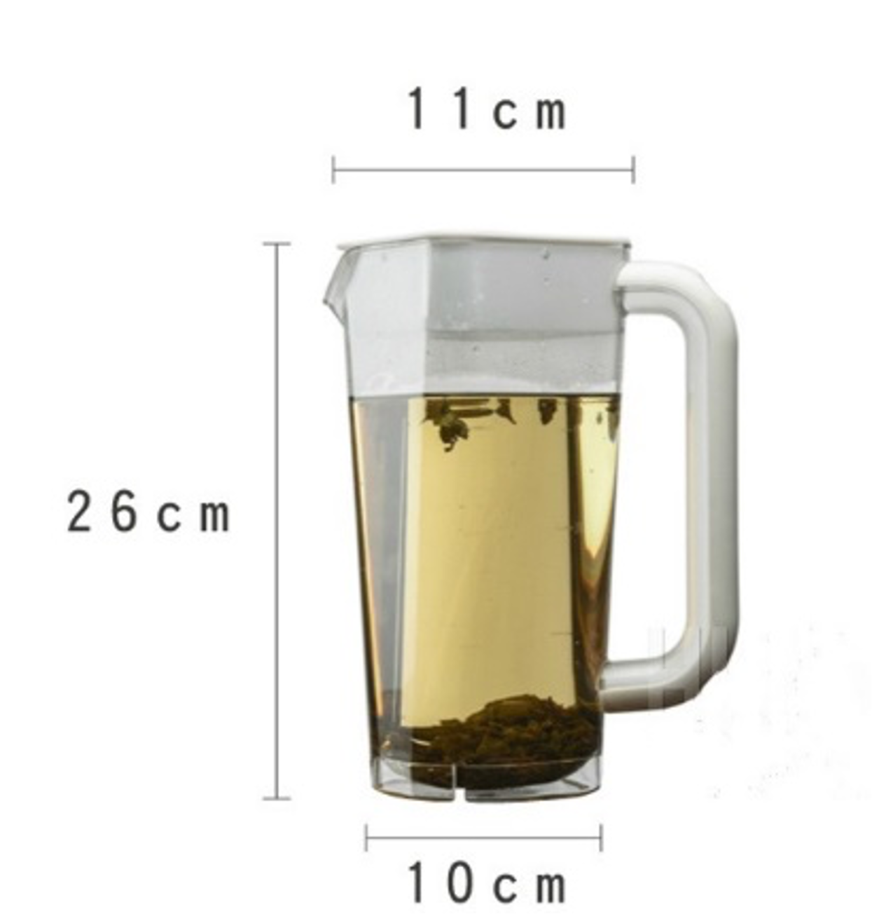 Square Base Clear Polycarbonate Pitcher (2L)