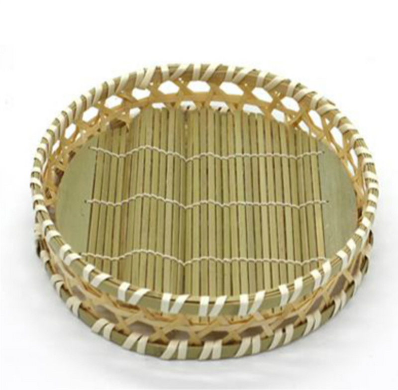 Round Woven Bamboo Serving Basket (7" - 8.25")