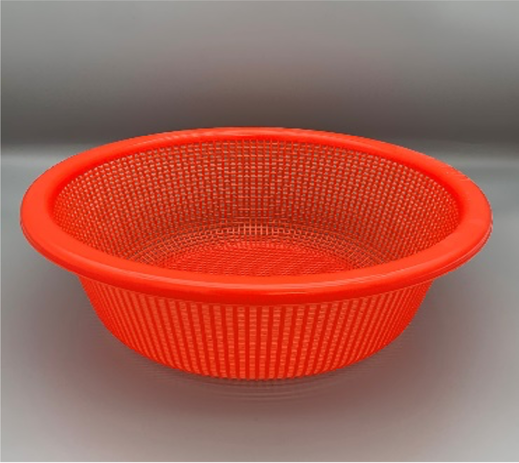 Plastic Round Vegetable Wash Basket (Fine Grid)