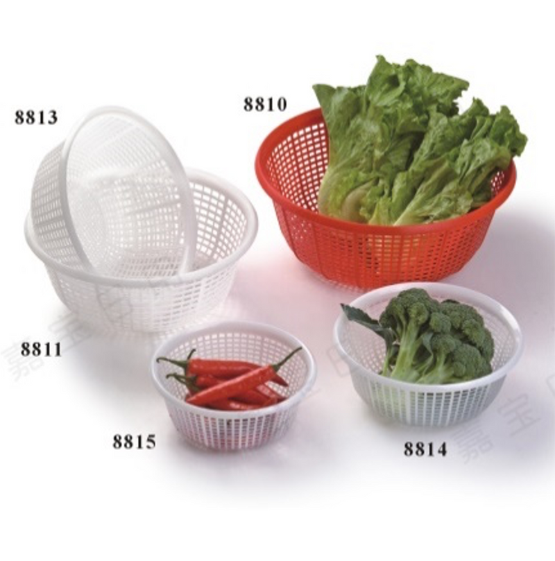 RD8810 Round Plastic Vegetable Wash Basket (Small Grid)