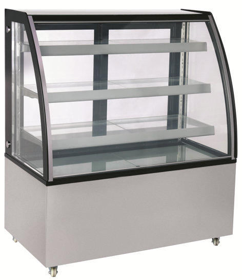 60" 3-Tiered Curved Bakery Display Case