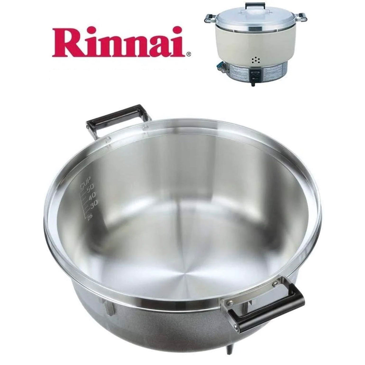 Rinnai 110 Cups Cooked (55 Cups Raw) Capacity Natural Gas Rice Cooker RER-55AS-N - Chefcoca