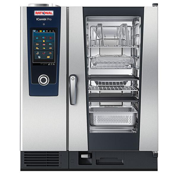 Rational iCombi Pro 10 Pan Half-Size Natural Gas Combi Oven - 120V