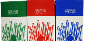 8" Unwrapped Plastic Jumbo Straws