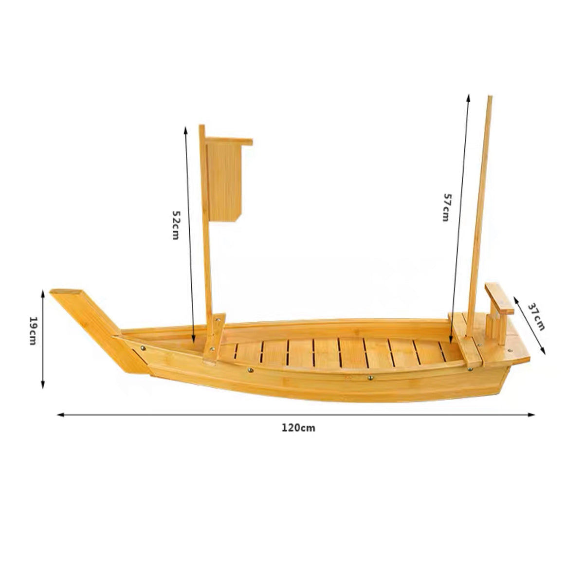 Bamboo Sushi Serving Boat (50cm-120cm)