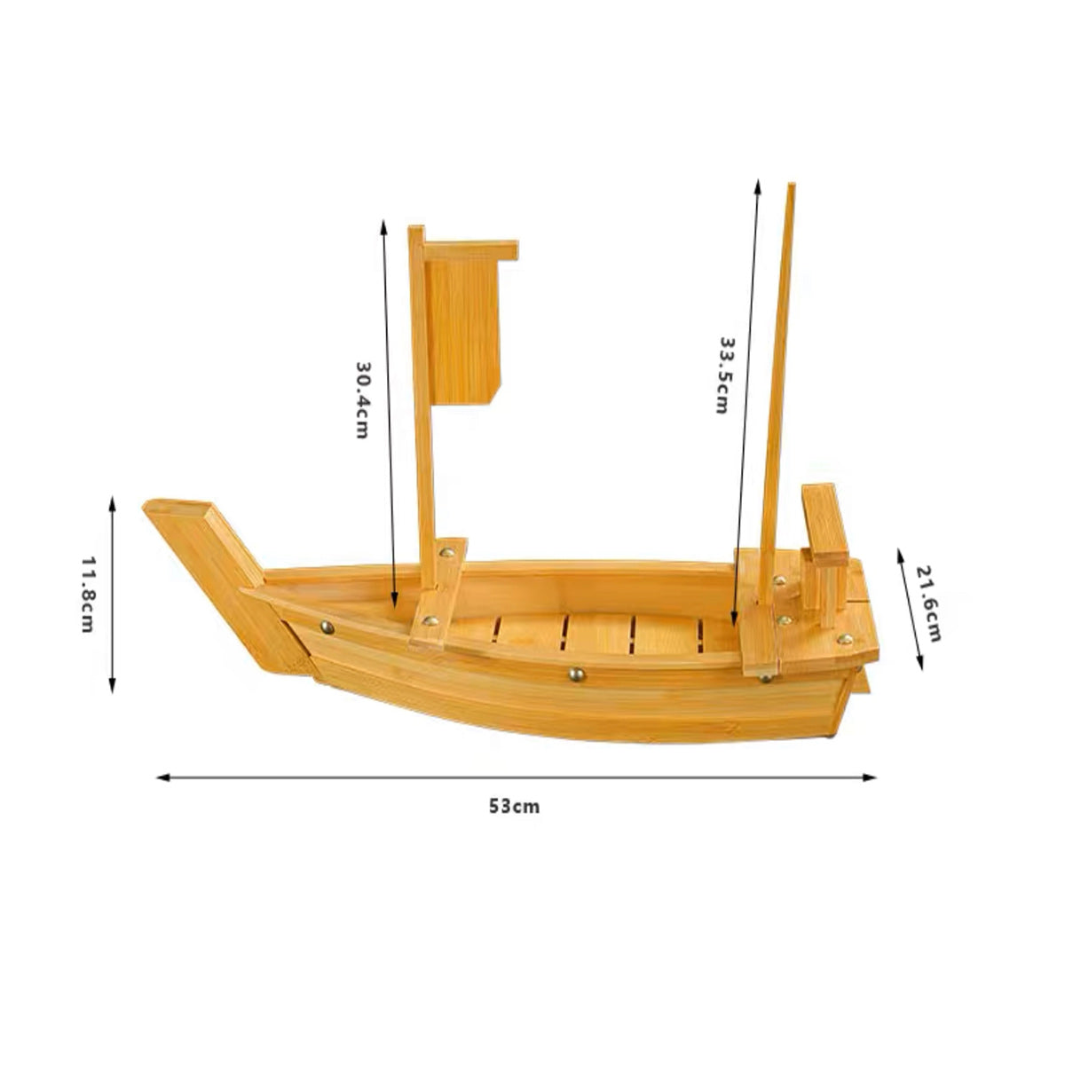 Bamboo Sushi Serving Boat (50cm-120cm)