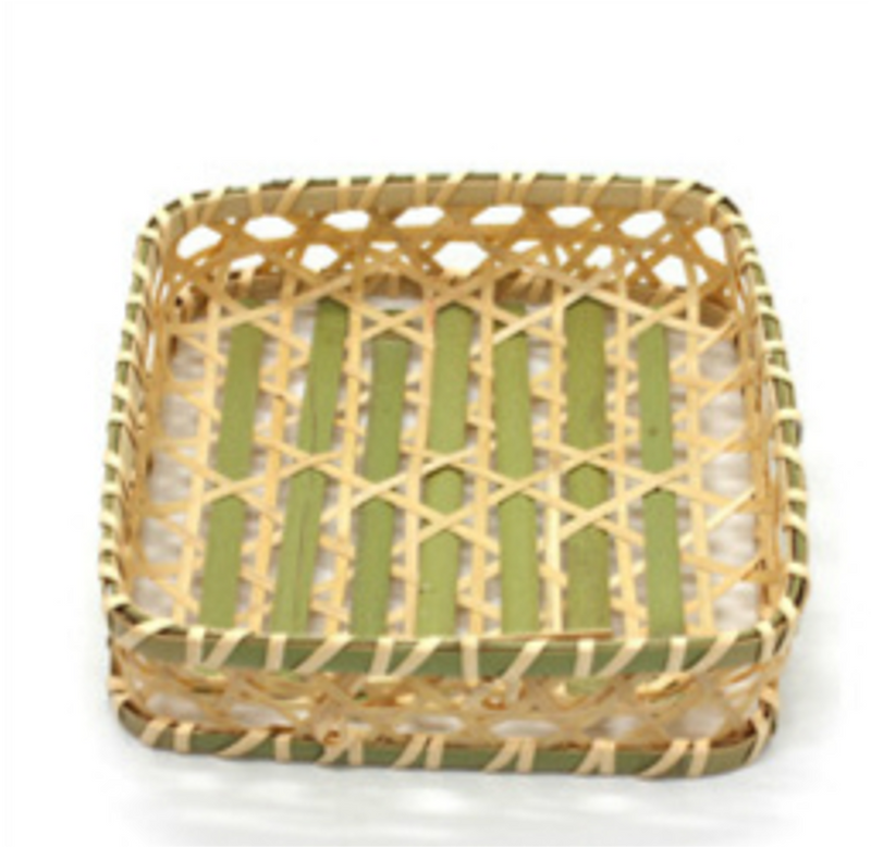 Square Woven Bamboo Serving Basket (6.5" - 8")