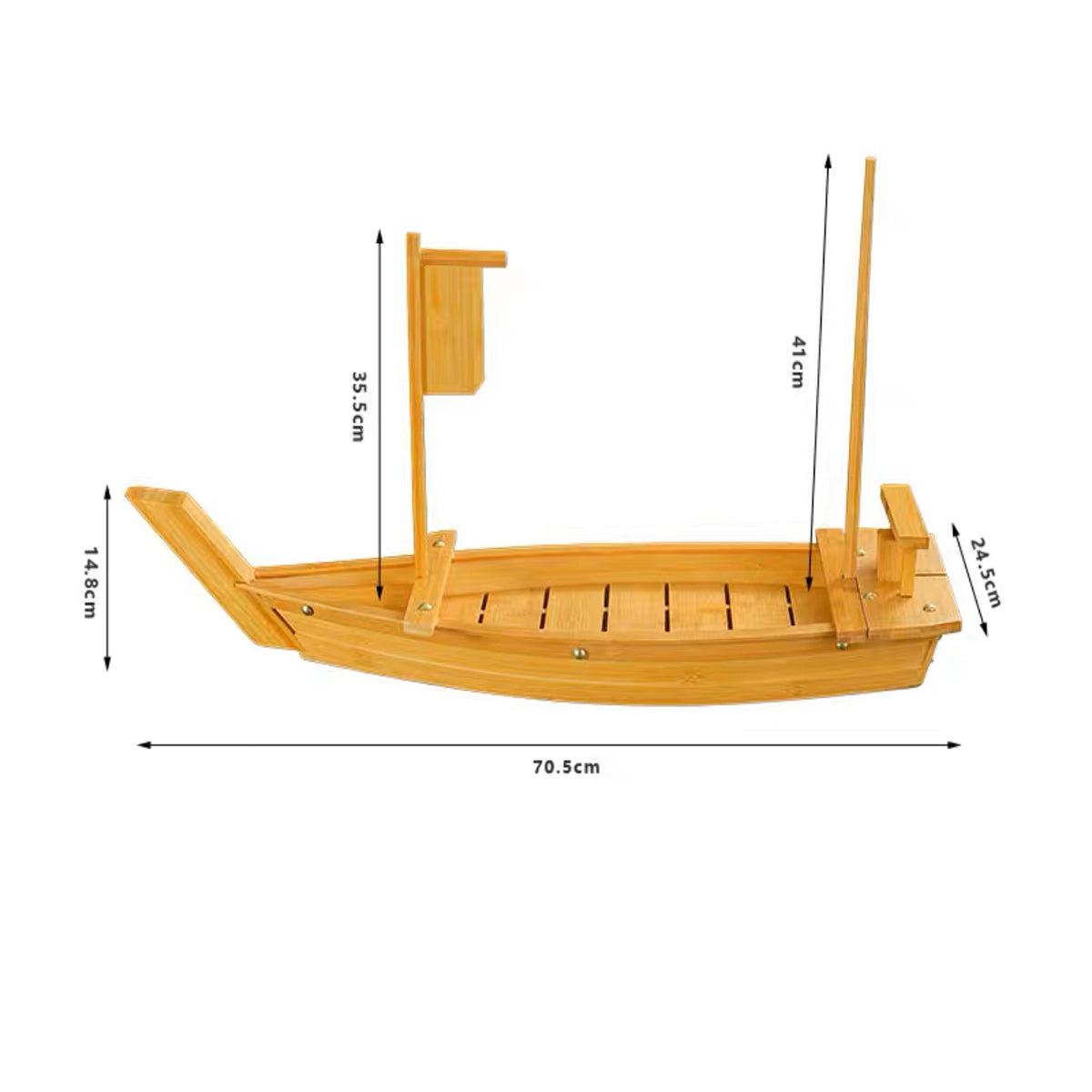 Bamboo Sushi Serving Boat (50cm-120cm) - Chefcoca