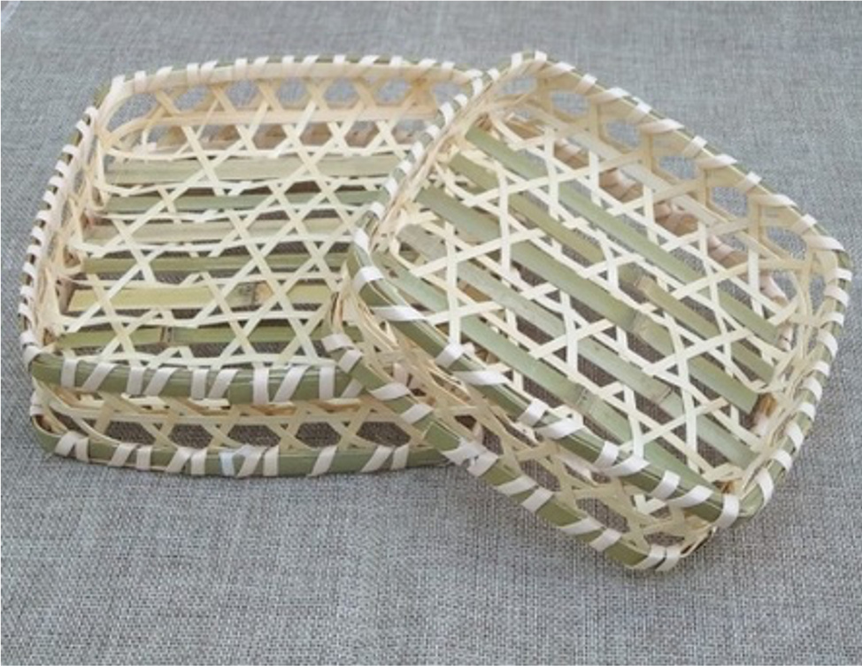 Square Woven Bamboo Serving Basket (6.5" - 8")