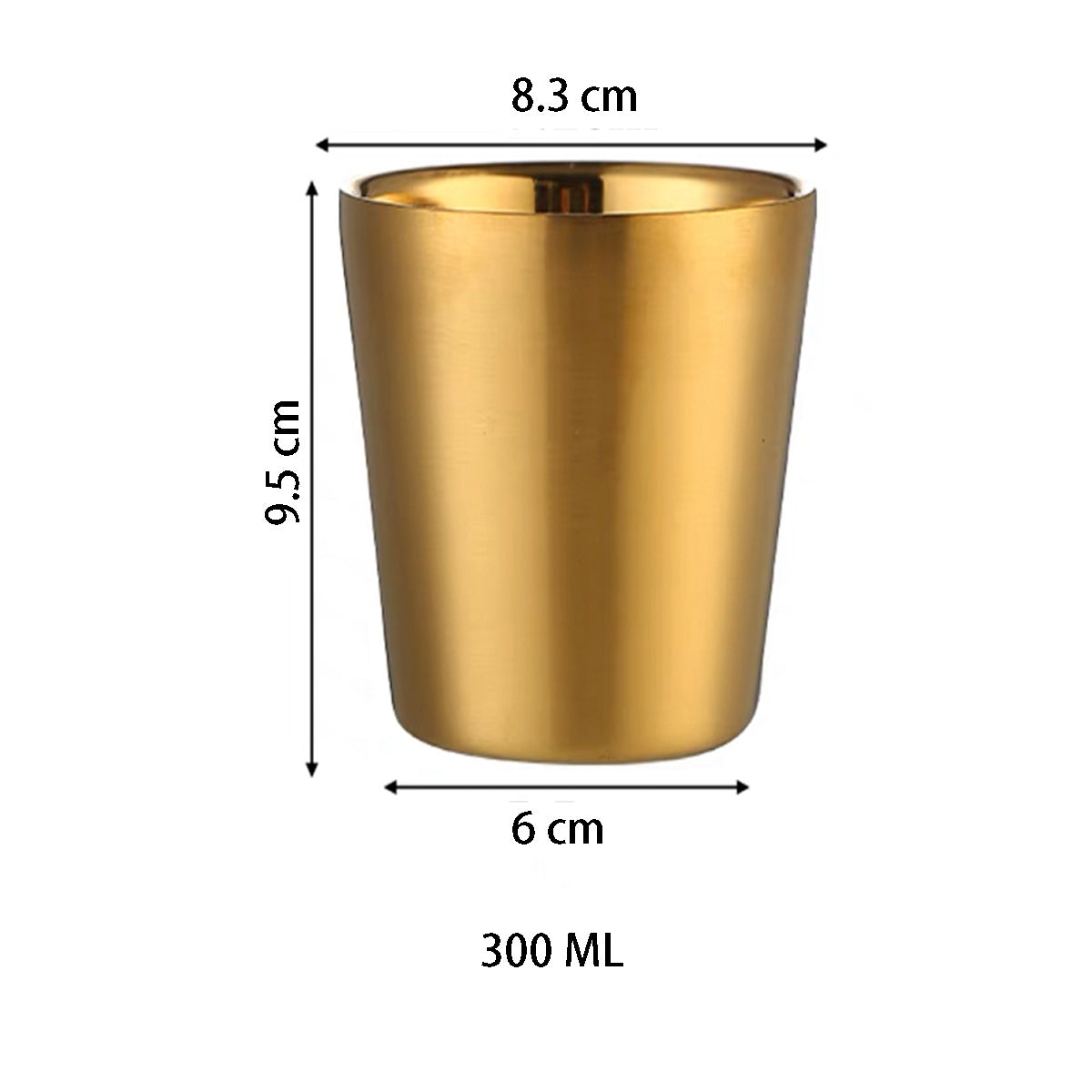 Stainless Steel , Double Wall Insulated Mug-Gold