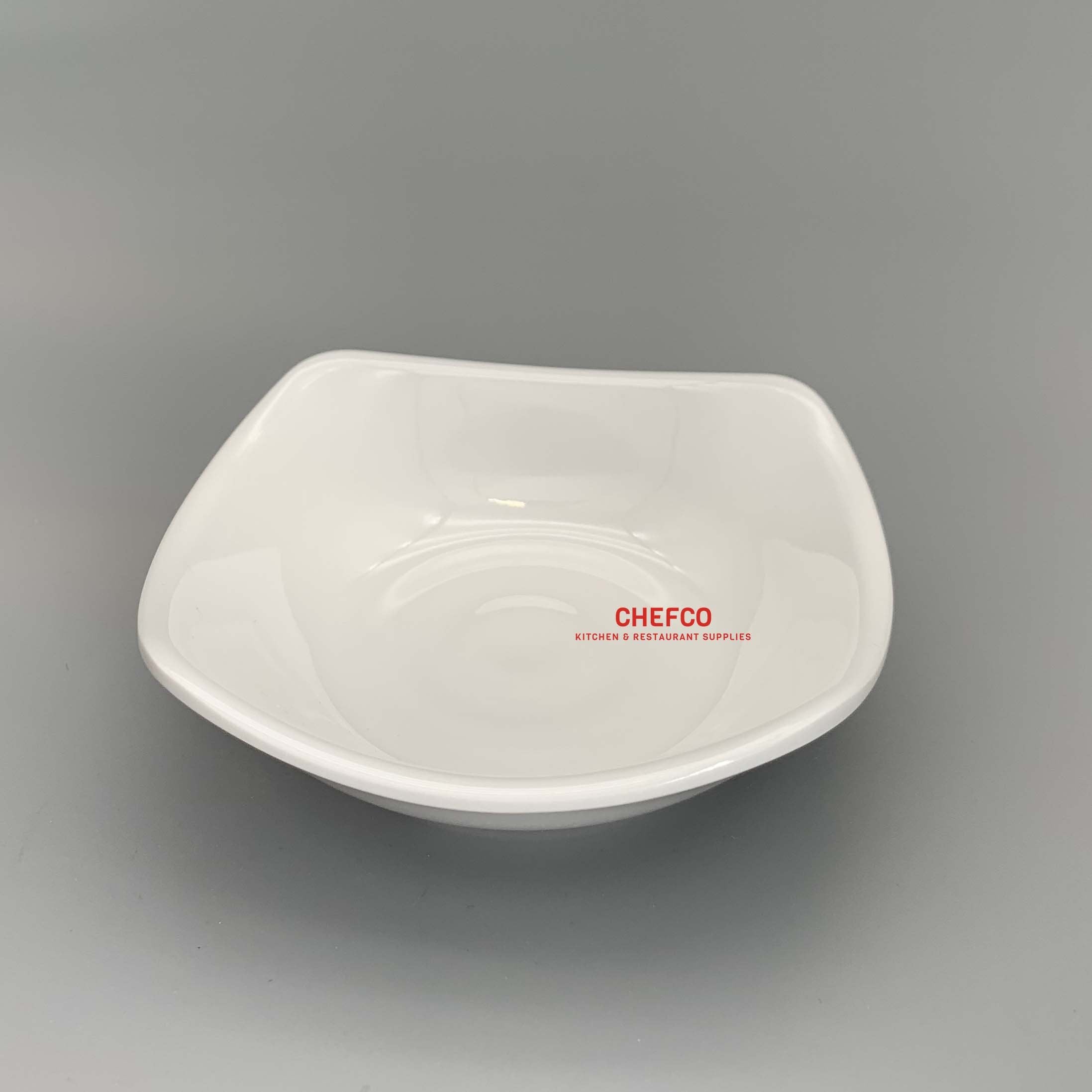 White Square Melamine Sauce Dish (3.75" x 3.75")