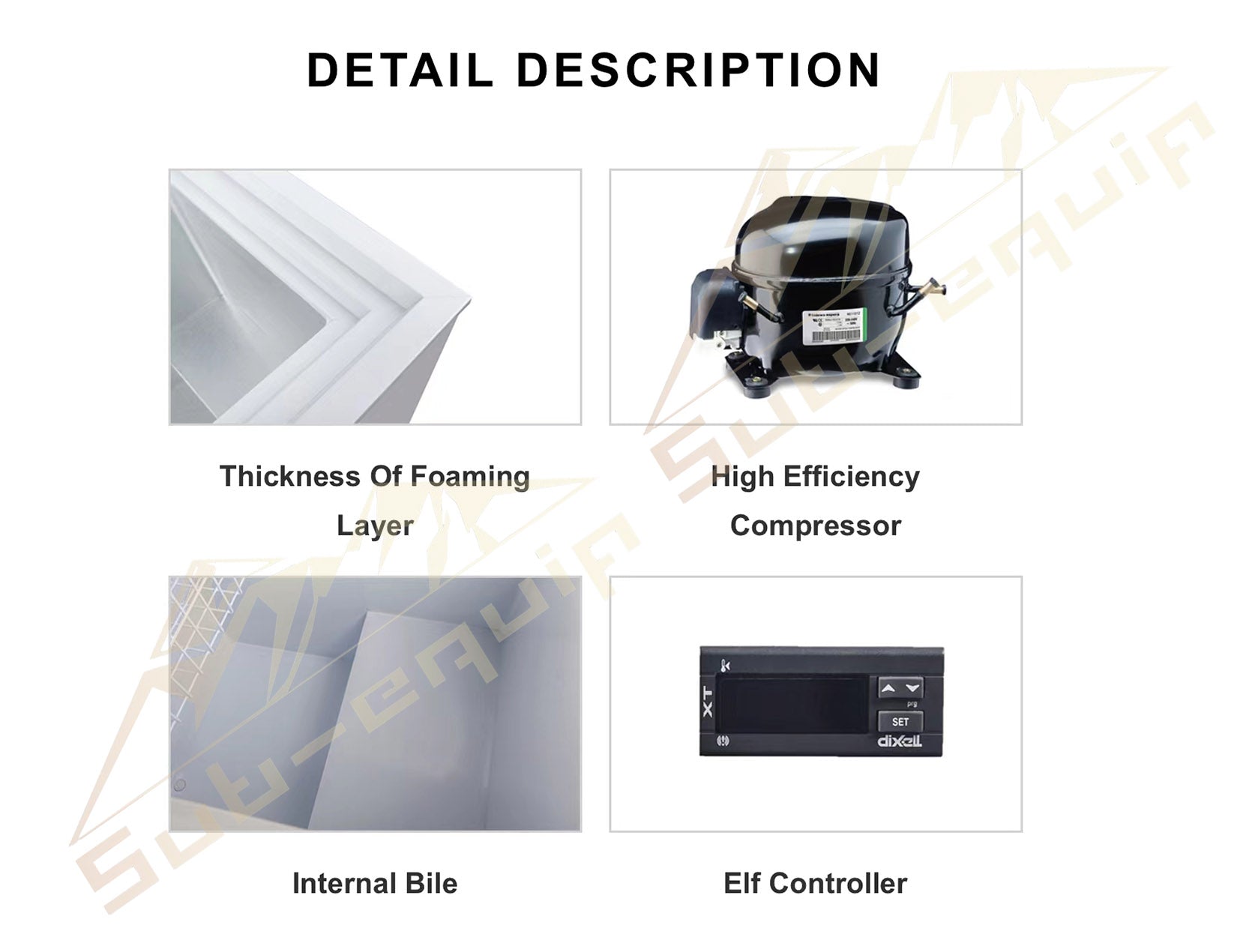 Sub-equip 90L Super Deep -65ºC Low Temp Freezer (27"W x 22.84"D x 34.5"H) - Chefcoca