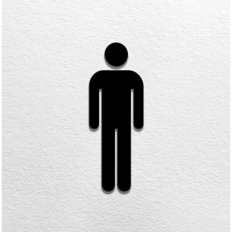 Adhesive Men's and Women's Sign, Bathroom Toilet Gender Sign Decoration(Black)