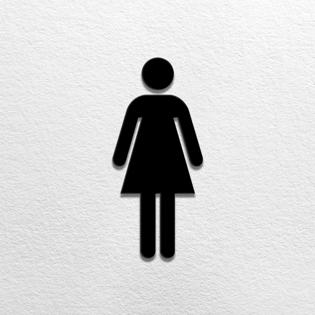 Adhesive Men's and Women's Sign, Bathroom Toilet Gender Sign Decoration(Black)