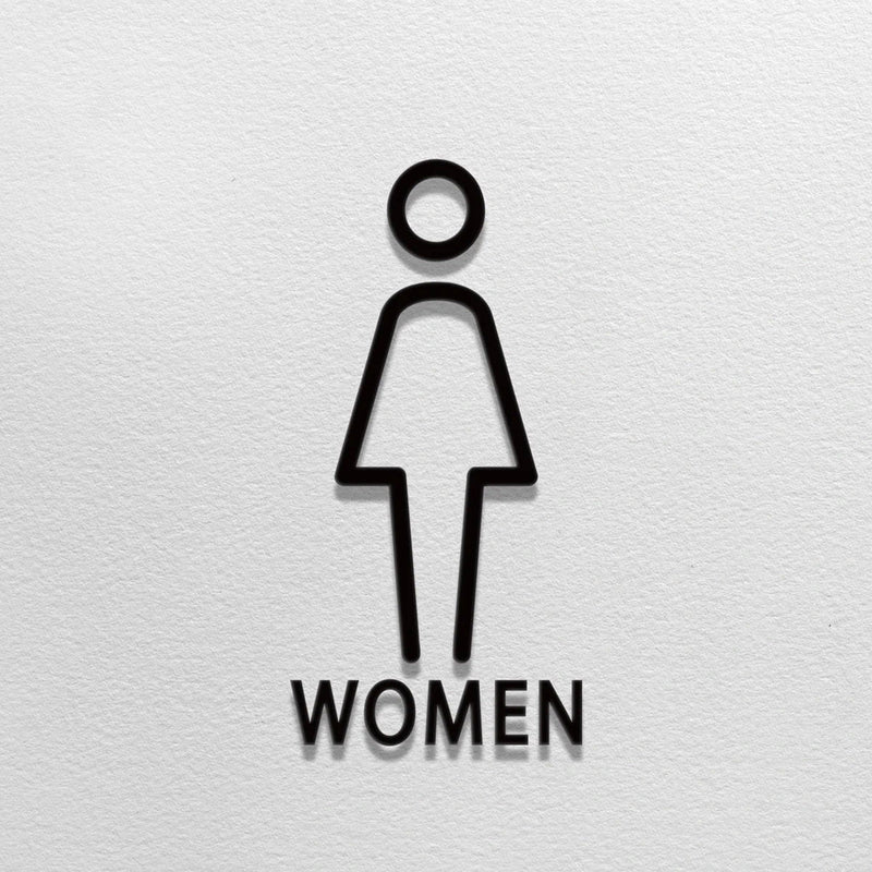 Male and Female Bathroom Sign,WC Wall Stickers,Acrylic Toilet Sign Self-Adhesive