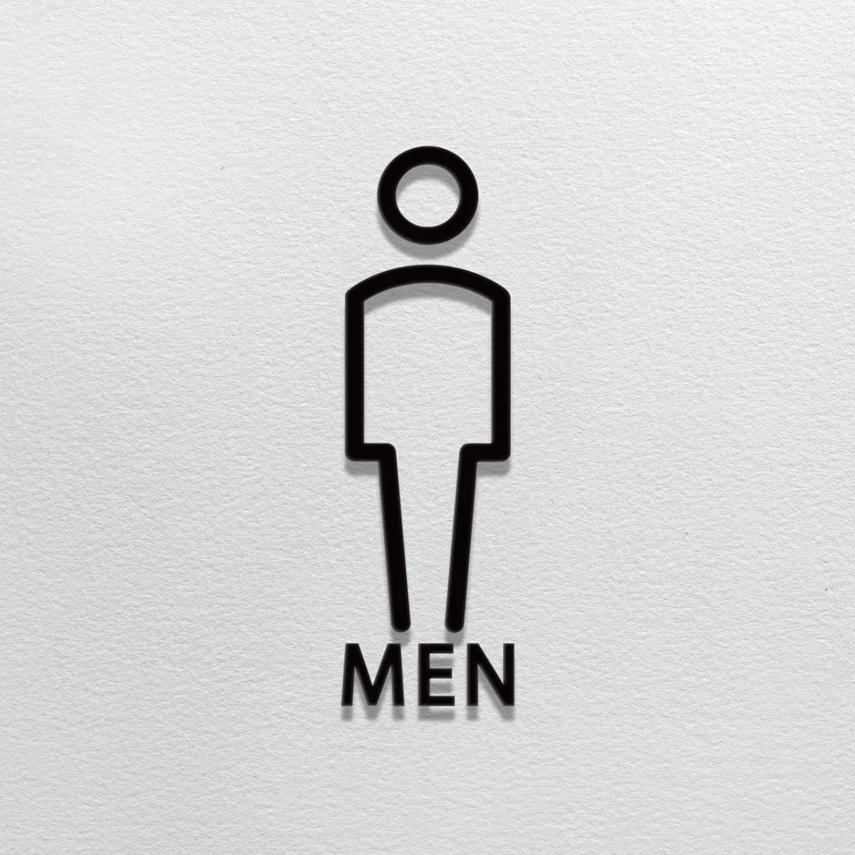 Male and Female Bathroom Sign,WC Wall Stickers,Acrylic Toilet Sign Self-Adhesive