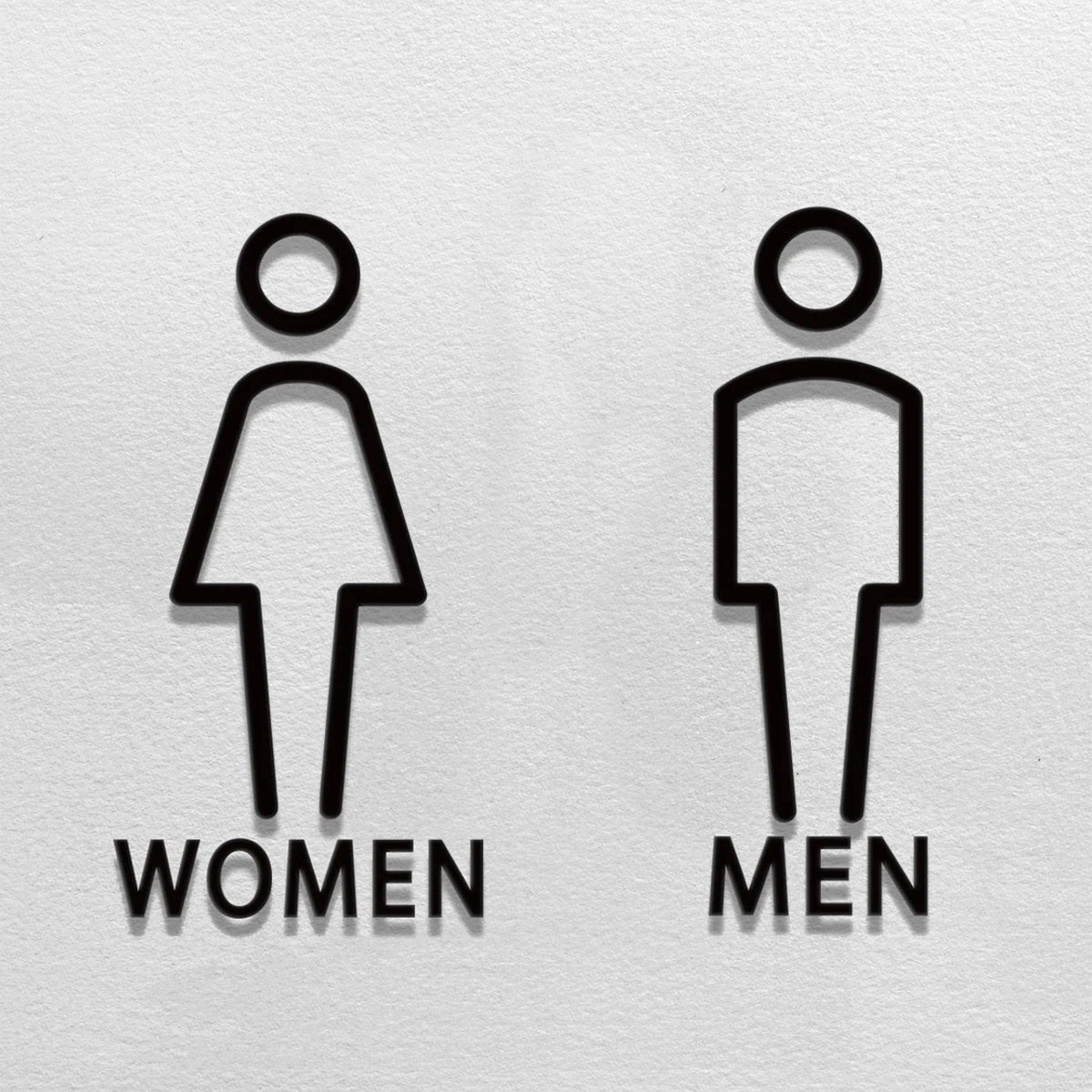 Male and Female Bathroom Sign,WC Wall Stickers,Acrylic Toilet Sign Self-Adhesive