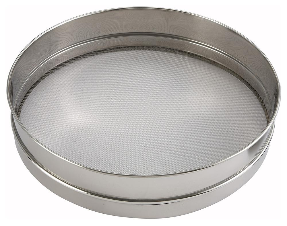 Sieve, Stainless Steel Rim and Mesh (10" - 16" Diameter)