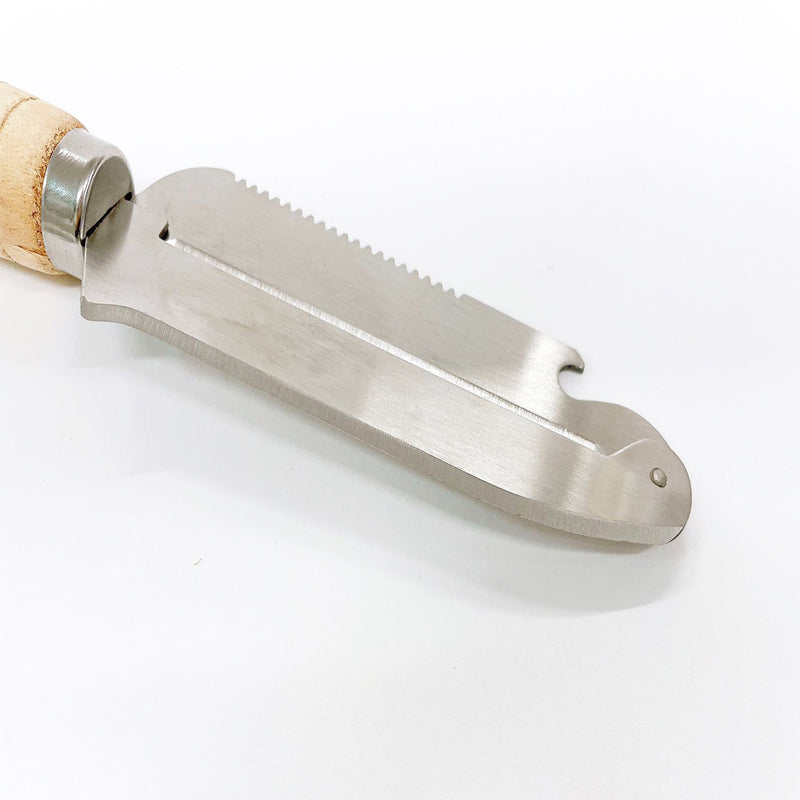 9" Stainless Steel Peeler With Wooden Handle