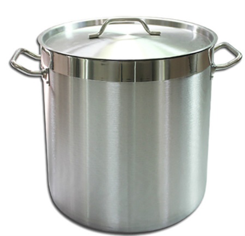 Heavy-Duty Stainless Steel Stock Pot with Lid Set with Reinforced Handles (25-60cm Dia x 25-80cm Height/12.5L-226L)