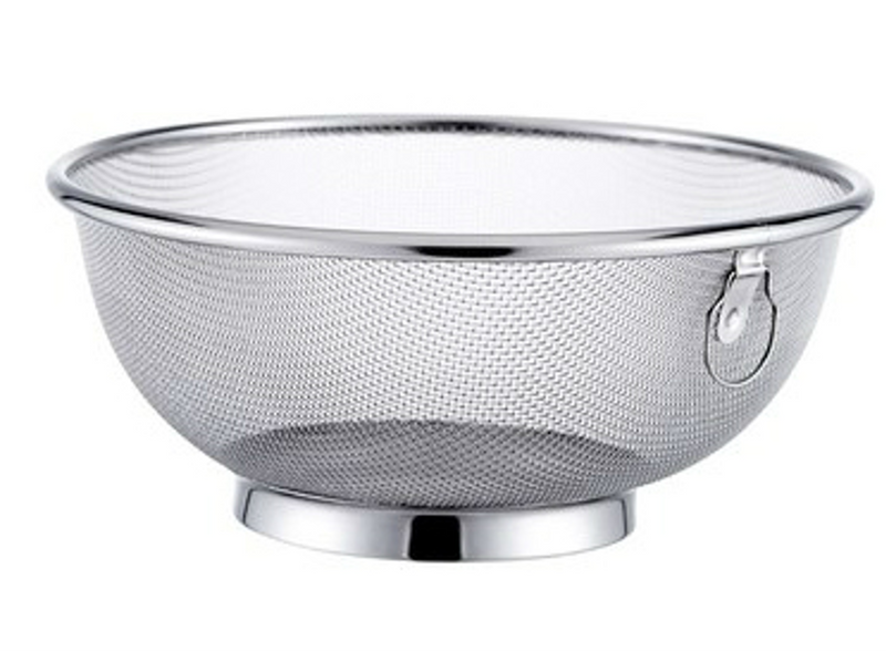 Round Fine Stainless Steel Colander with Reinforced Base and Rim (40cm Dia)