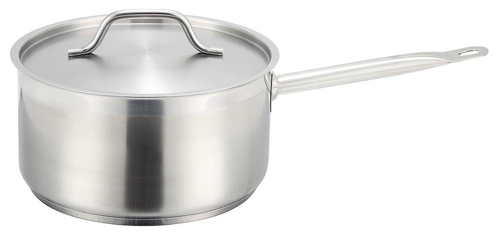 Heavy Duty Stainless Steel Sauce Pot with Lid - Chefcoca