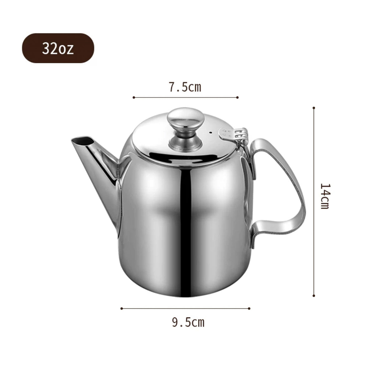 Stainless Steel Teapot (32-70oz)