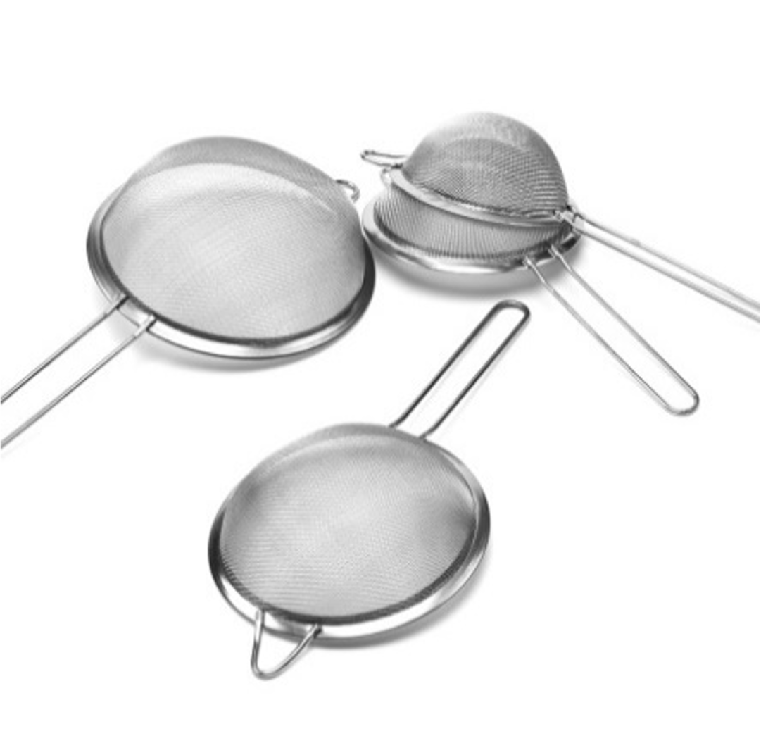 Colander Sieve Sifter with Short Handle (STST-12/STST-14/STST-16)