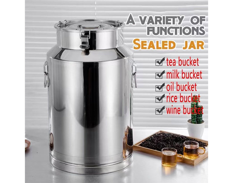 Stainless Steel Container with Air Tight Seal (35L, 30cm x 54cm)