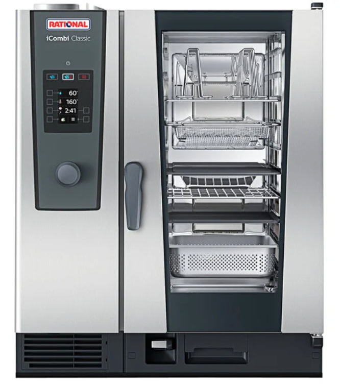 Rational iCombi Classic Single 10-Half Size Natural Gas Combi Oven with ClimaPlus Technology- 120V