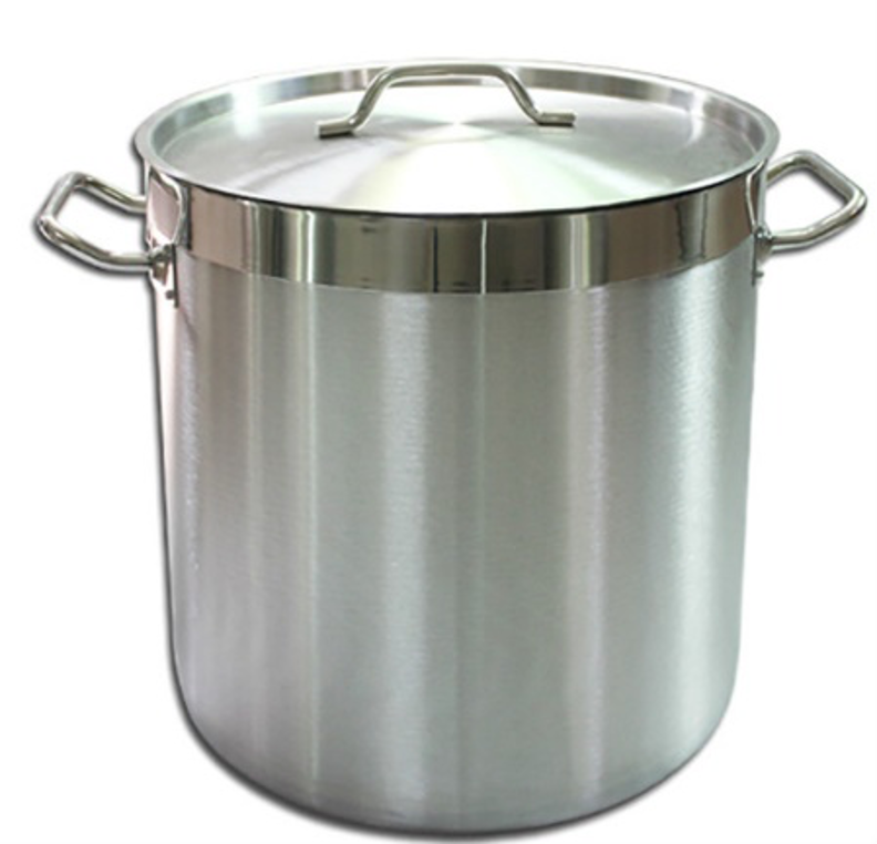 Sub-equip,SPWL-2520, Heavy-Duty Stainless Steel Stock Pot with Lid Set with Reinforced Handles (25cm/9.8" Dia x  H 20.2cm/8") - Chefcoca
