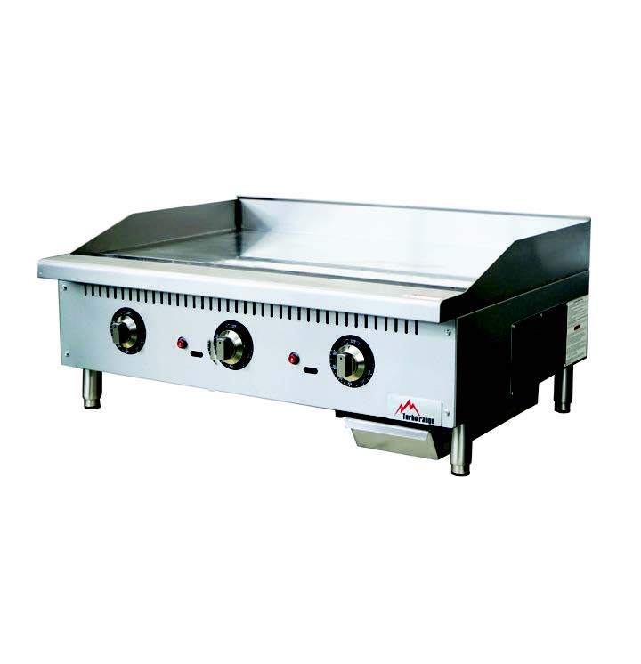 Turbo Range 1" Plate Natural Gas Thermostatic 36" Griddle