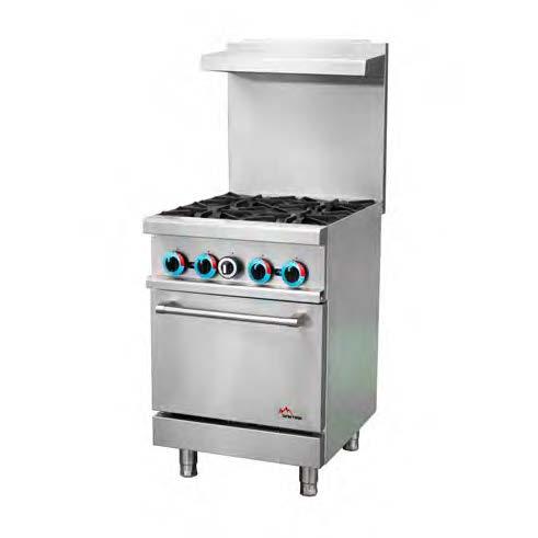 Turbo Range Natural Gas 4 Burner  24" Range with Space Saver Oven Base