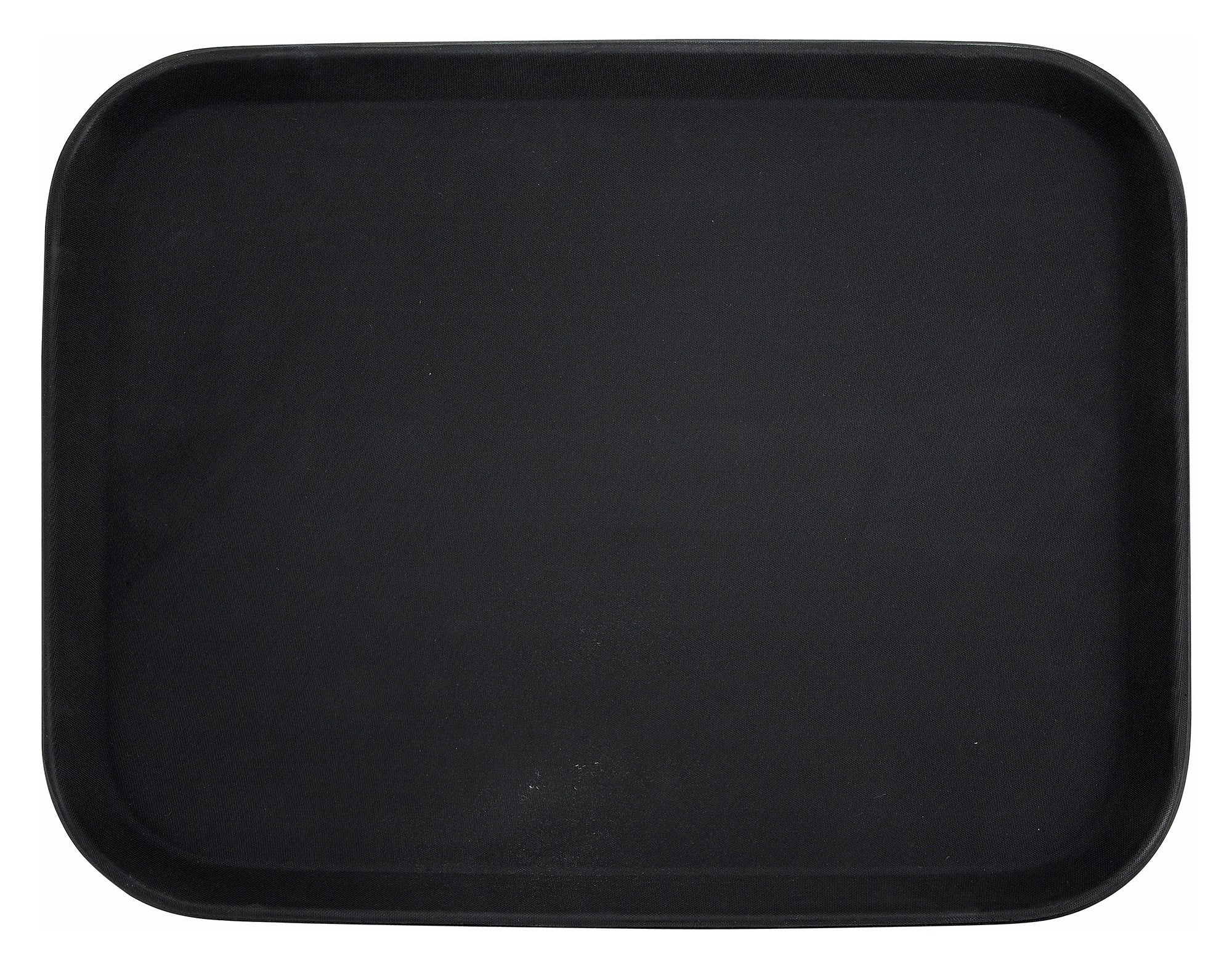 Black Non-skid Rectangular Fiberglass Tray - Chefcoca