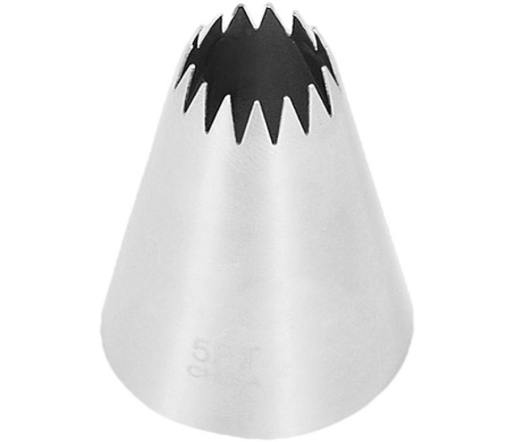 Decorating Star #5 Piping Tip, Stainless Steel