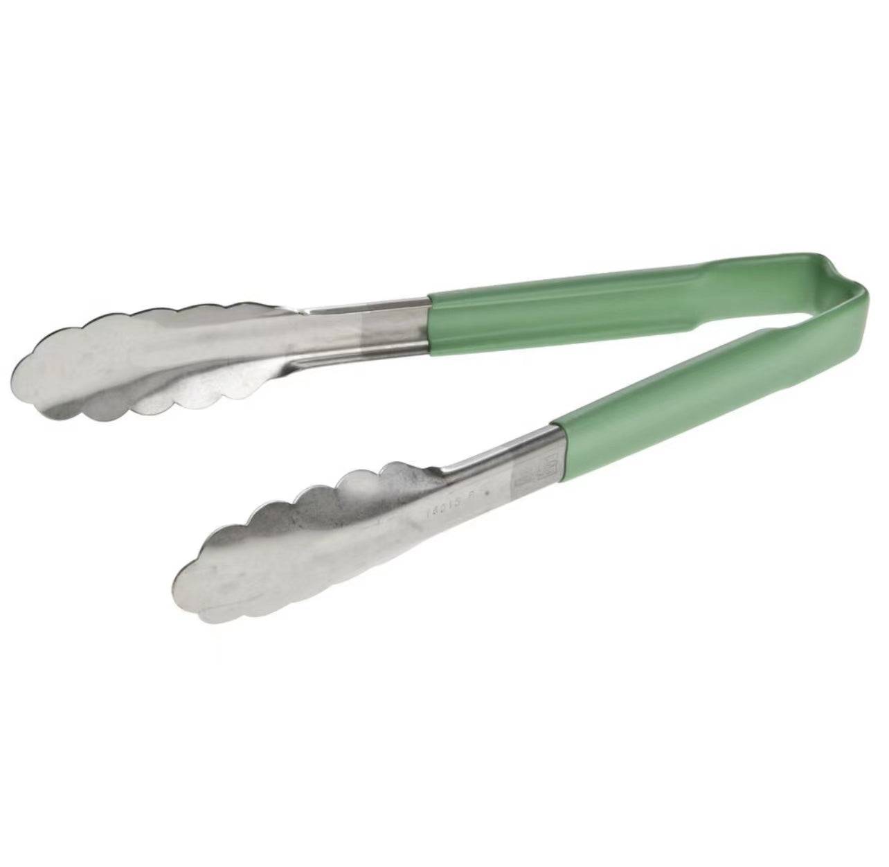 Stainless Steel 12" One-Piece Kool-Touch Utility Tongs - Chefcoca