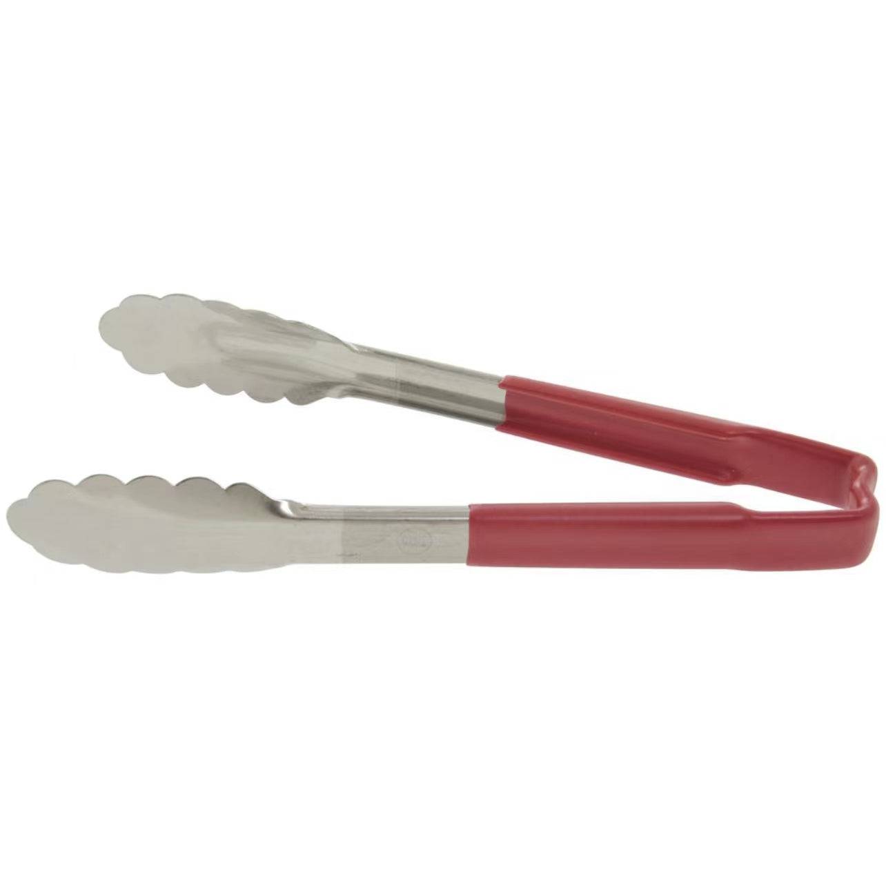 Stainless Steel 12" One-Piece Kool-Touch Utility Tongs - Chefcoca