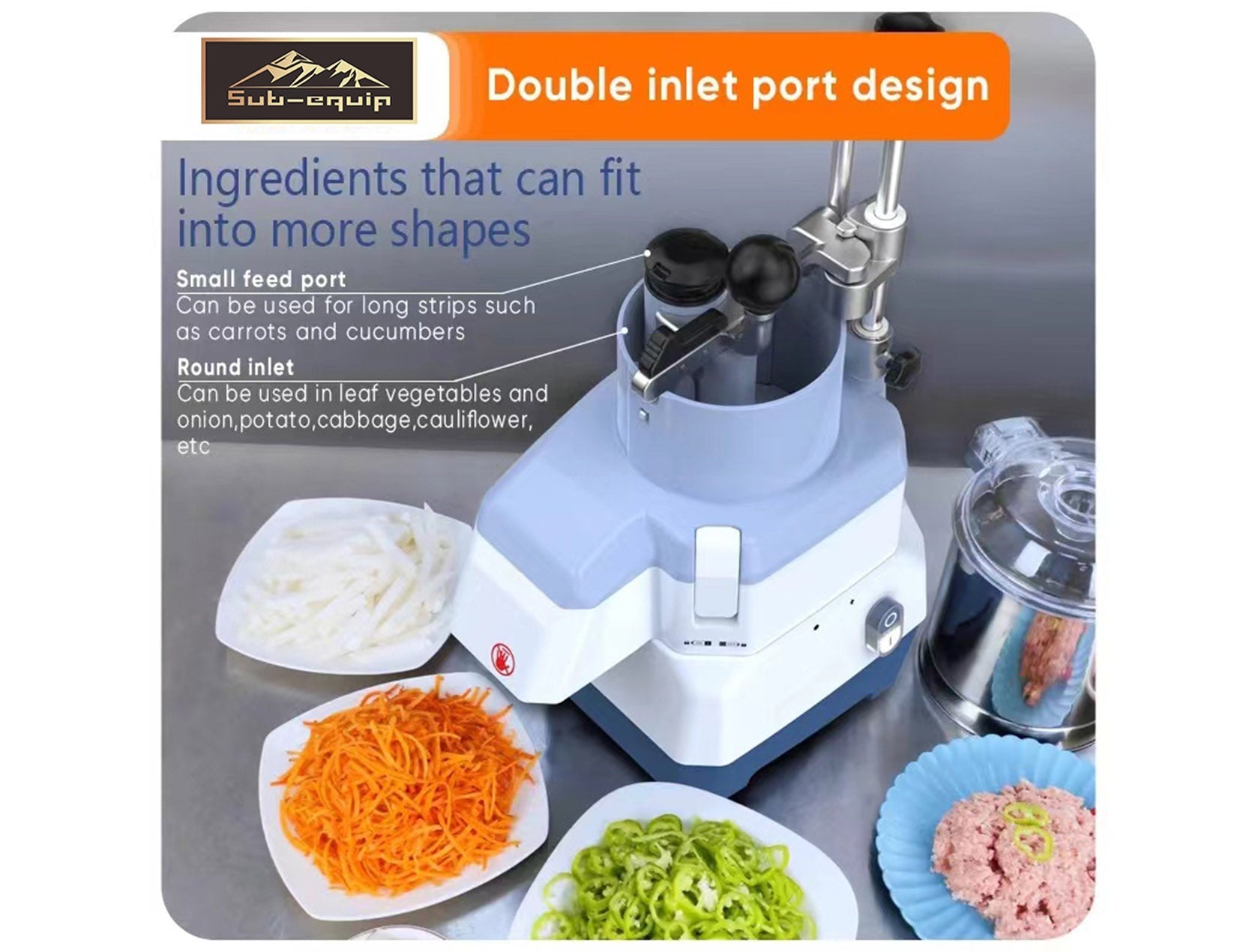 Vegetable food slicer processor vegetable fruit Cutter Machine(Bowl sold Seperately)